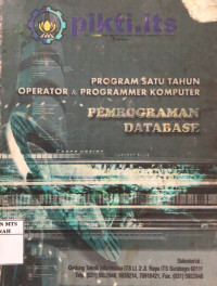 Image of Pemrograman database : program satu tahun operator & programmer komputer