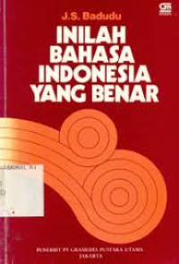 Image of INILIAH BAHASA INDONESIA YANG BENAR